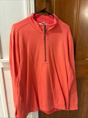 Tommy Bahama Coral Half-Zip Pullover Sweater